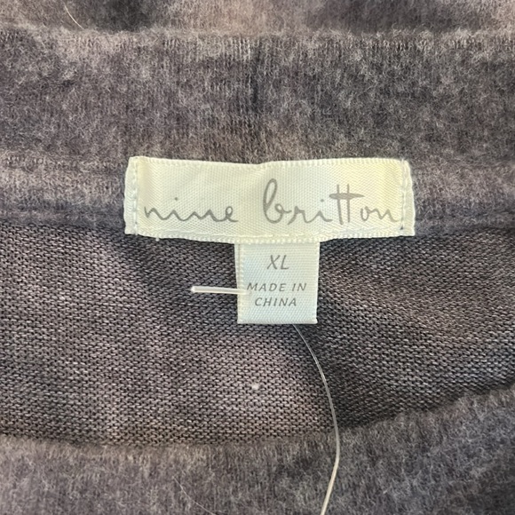 Mine Britton Gray Tie Dye Super Soft Crew Neck Long Sleeve Sweater Size XL New! - Picture 5 of 7